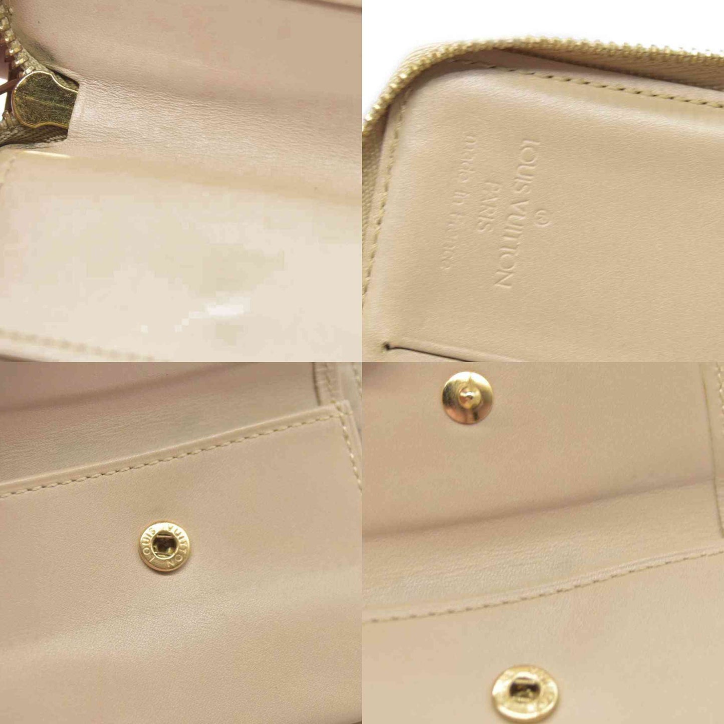 $490 Louis Vuitton Monogram Vernis Patent Leather Broom Zip Around Wallet BJ0959