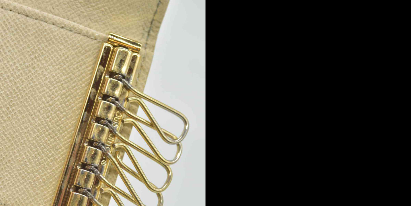 $345 Louis Vuitton Damier Azur Multicles 6 Key Holder CT4178