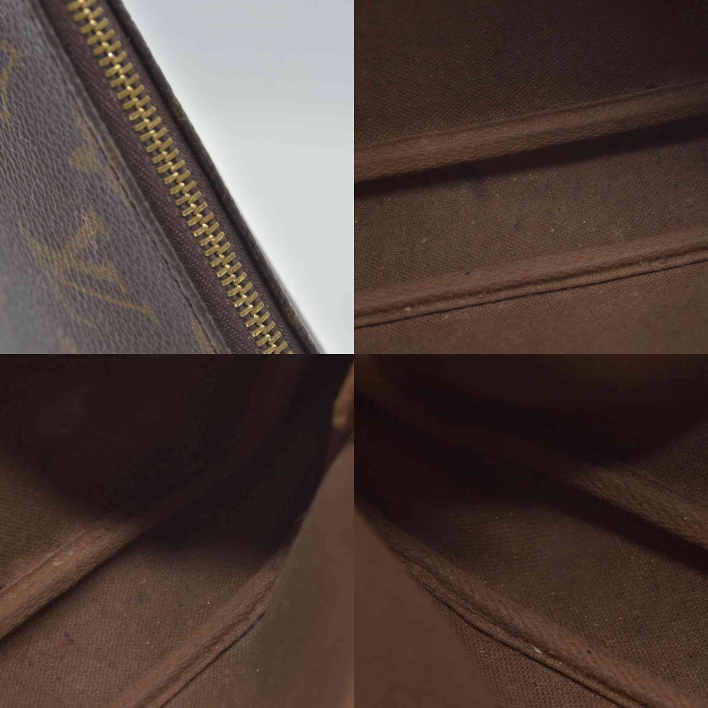 $1290 2000 Louis Vuitton LV Pochette Accessoires Brown Monogram CA0070