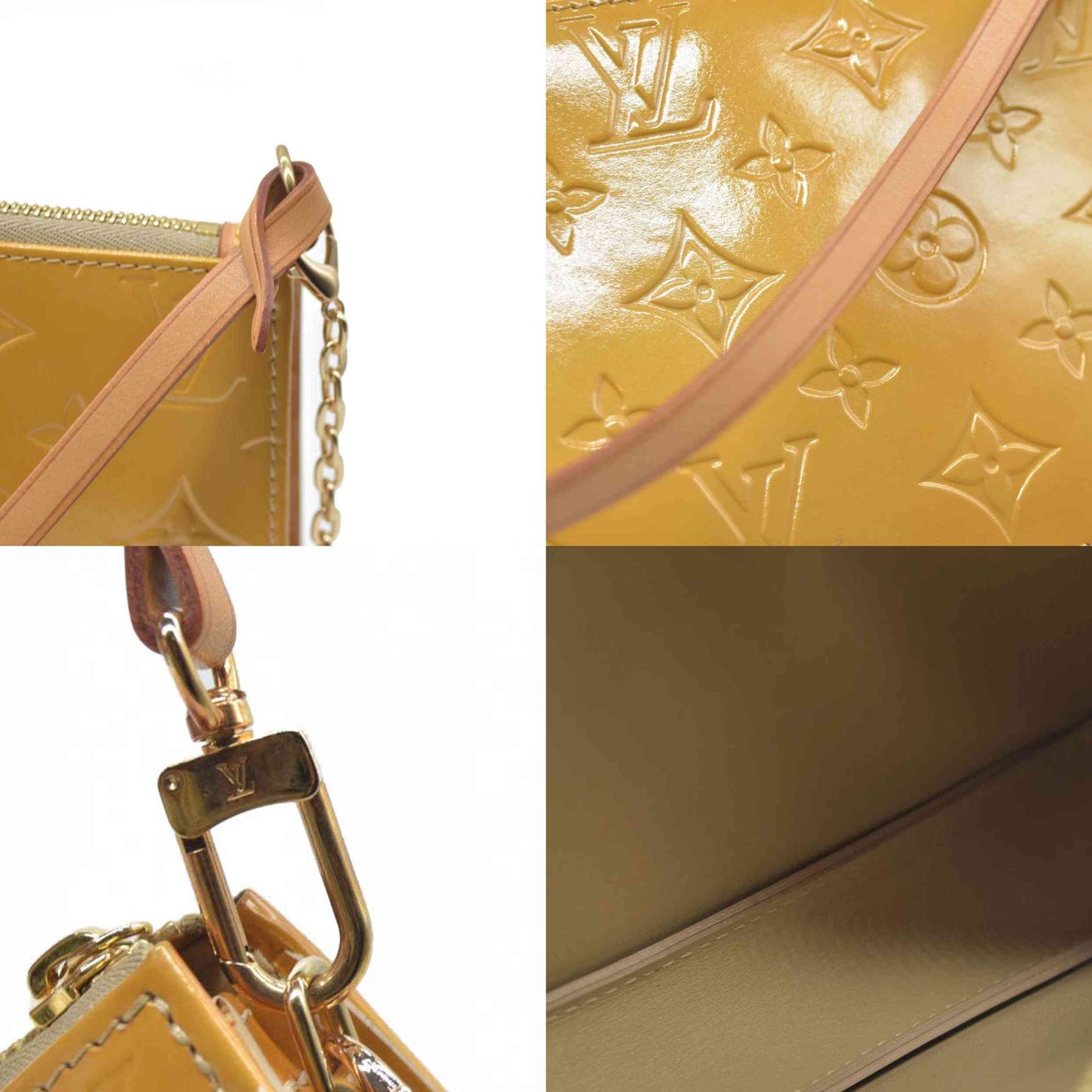 $740 Louis Vuitton  Vernis Lexington Pochette Beige