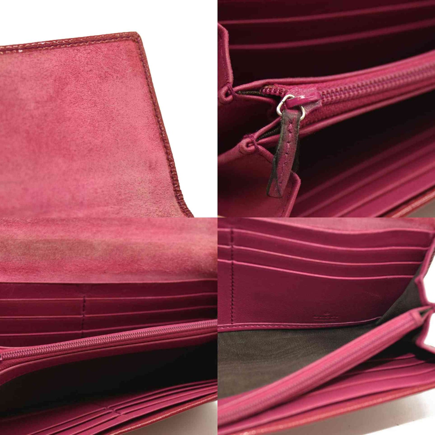 Gucci  Pebbled Calfskin Soho Continental Wallet Red