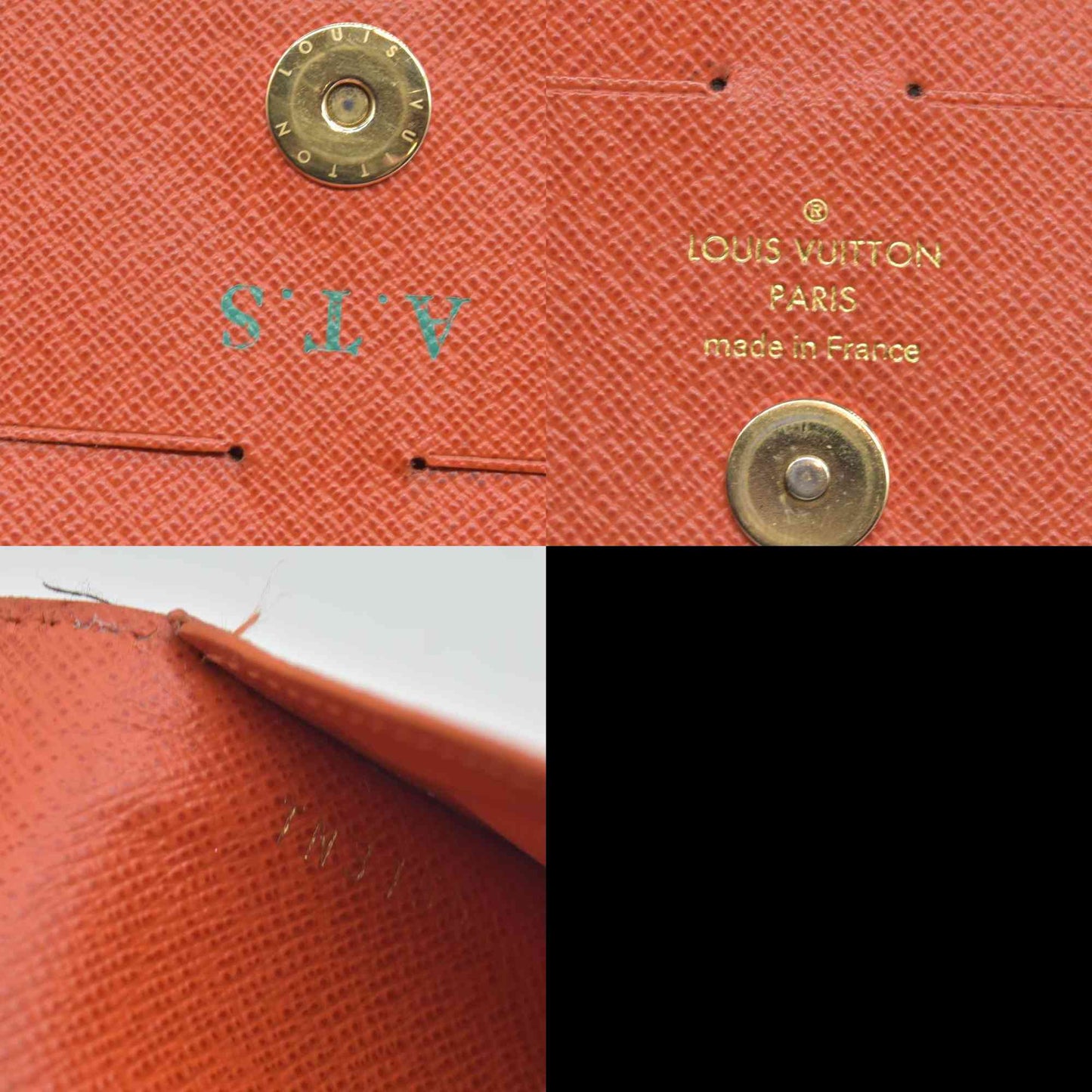 $735 2015 Louis Vuitton Monogram Adele Wallet Coquelicot TN3155 CONSIGNMENT