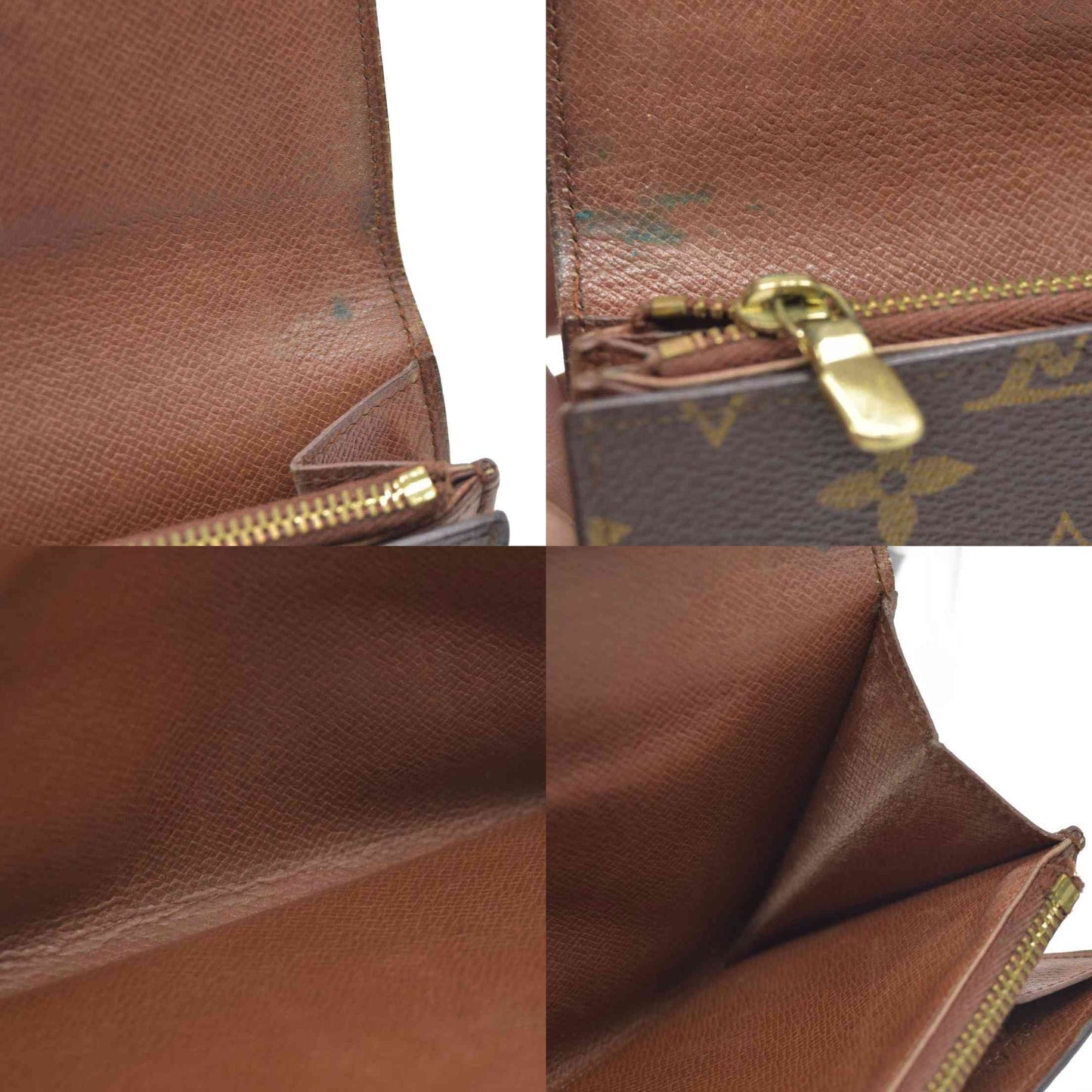 $770 Louis Vuitton Monogram Portefeiulle Sarah Long Bifold Wallet Brown 882AN