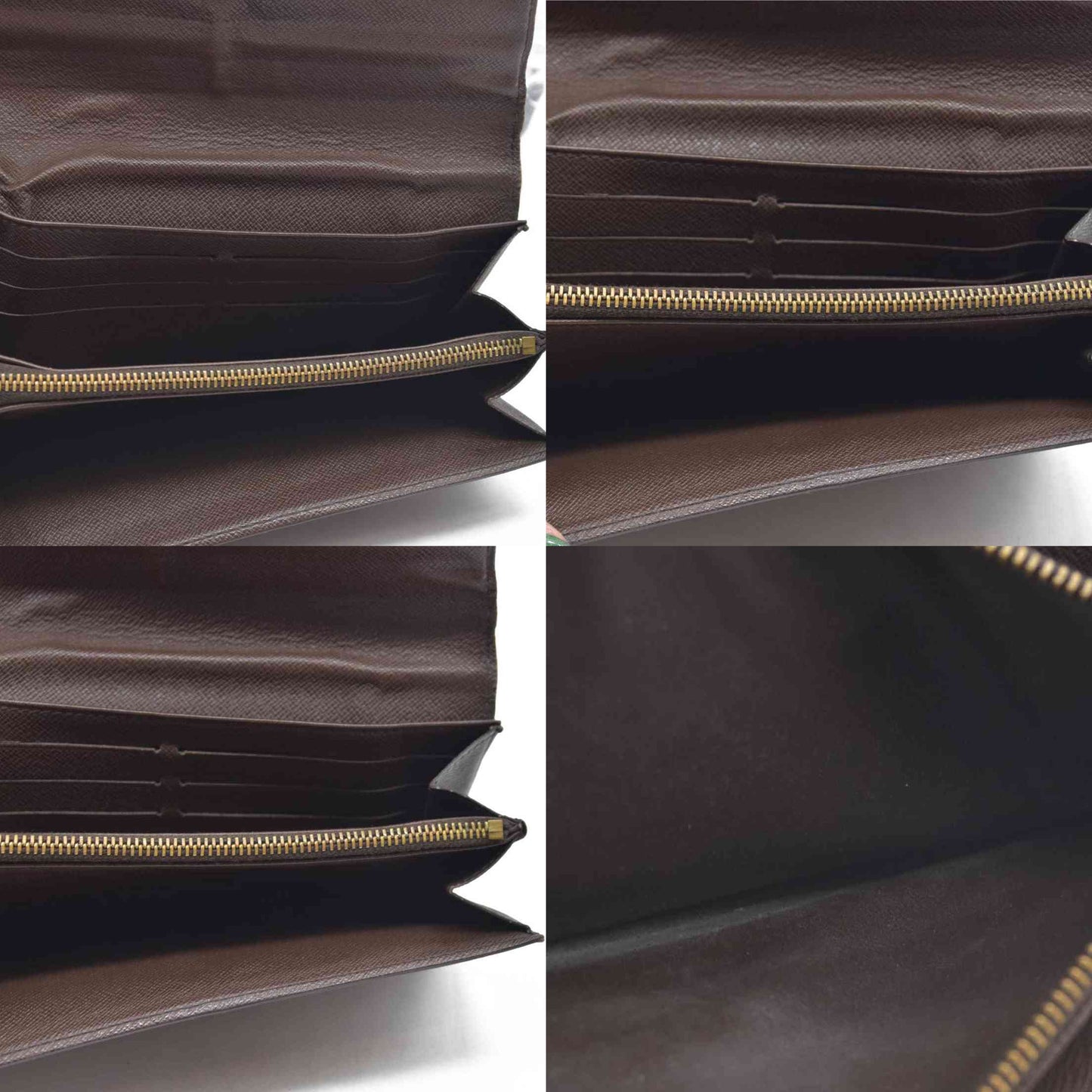 $770 Louis Vuitton Damier Porte Feuille Sarah Long Bifold Wallet Brown