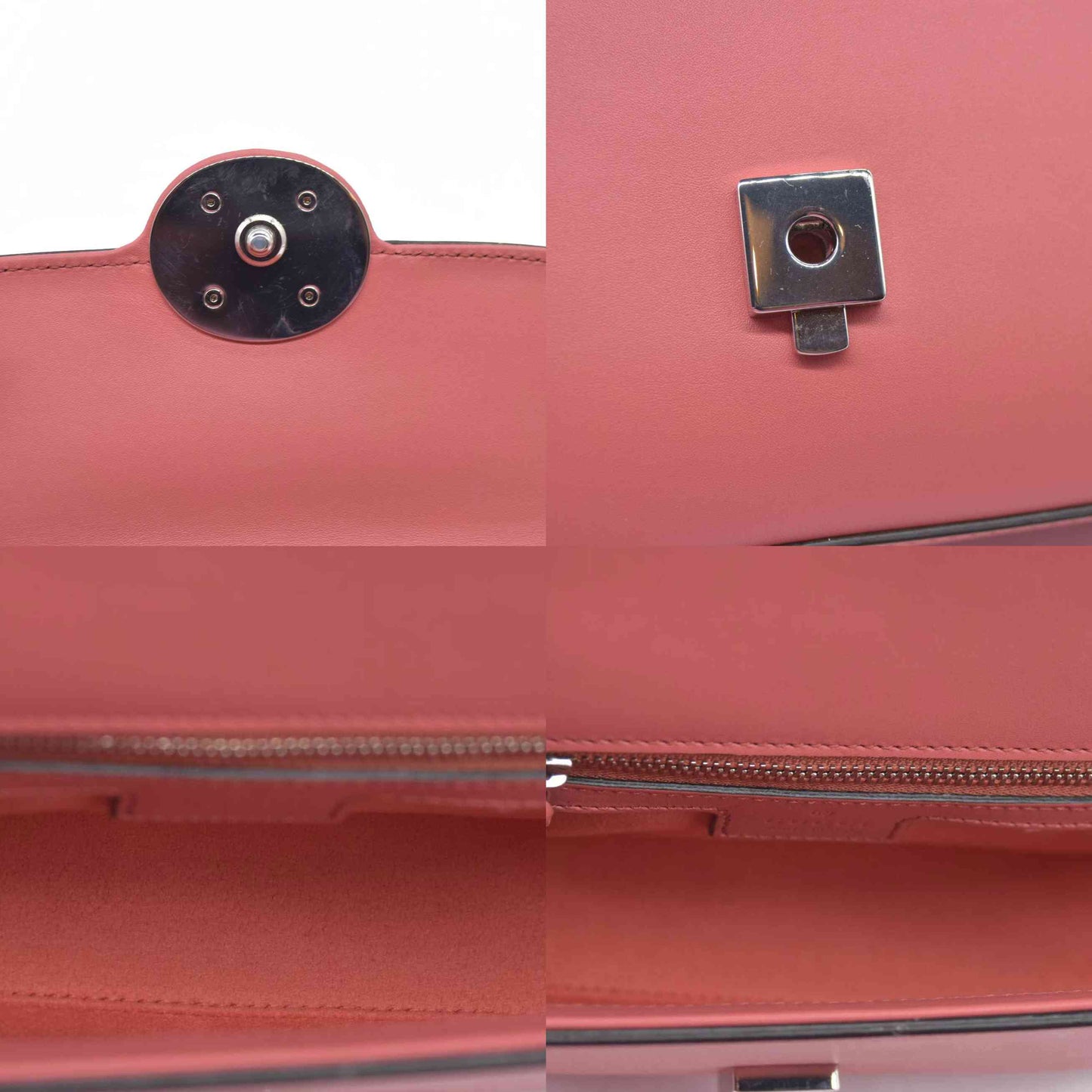 $2980 Gucci Senna Calfskin Petite GG Top Handle Shoulder Bag Pink