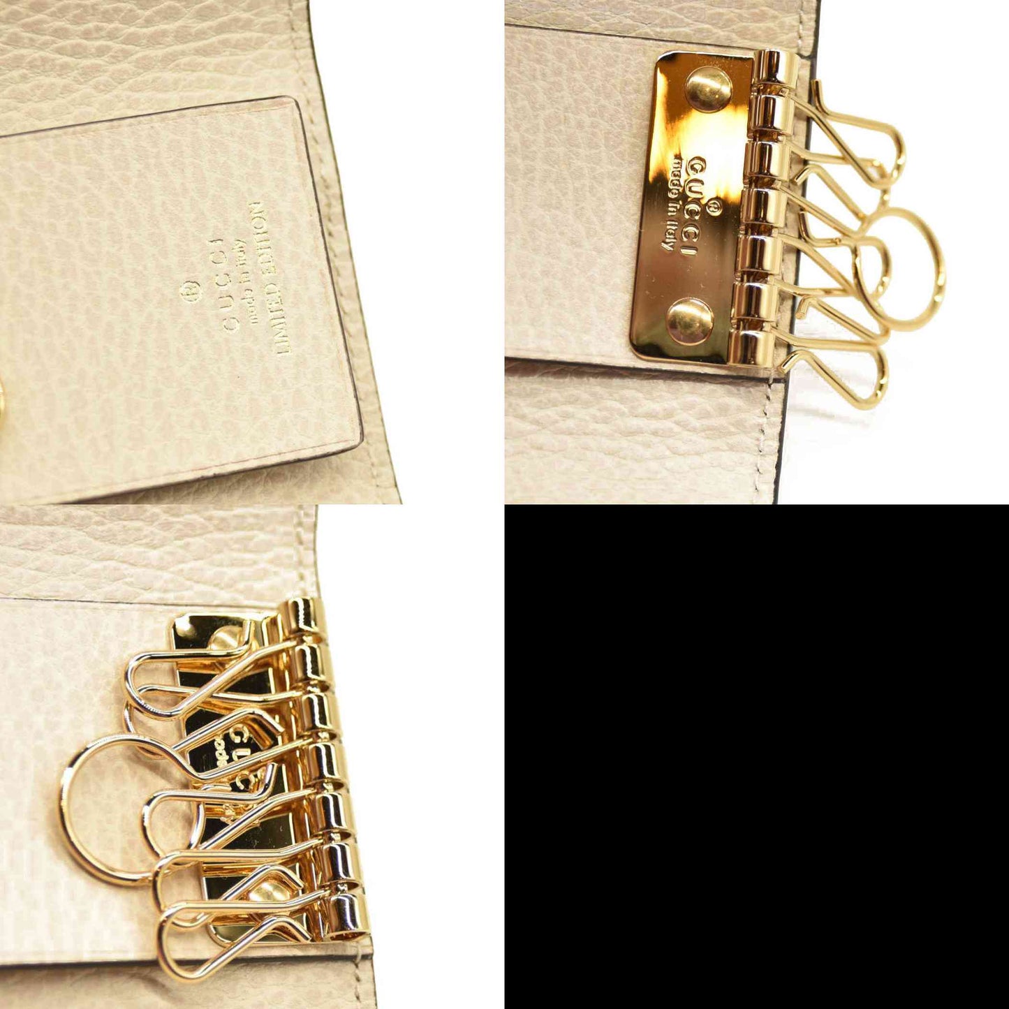 Gucci Key Case GG Marmont Supreme PVC Leather White
