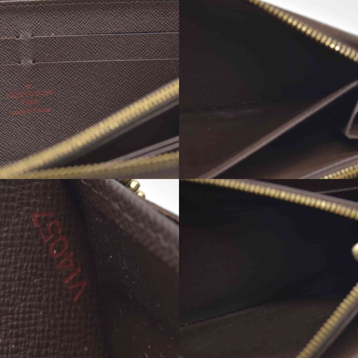 $915 Louis Vuitton Damier Ebene Zippy Wallet CONSIGNMENT VI4057 2007