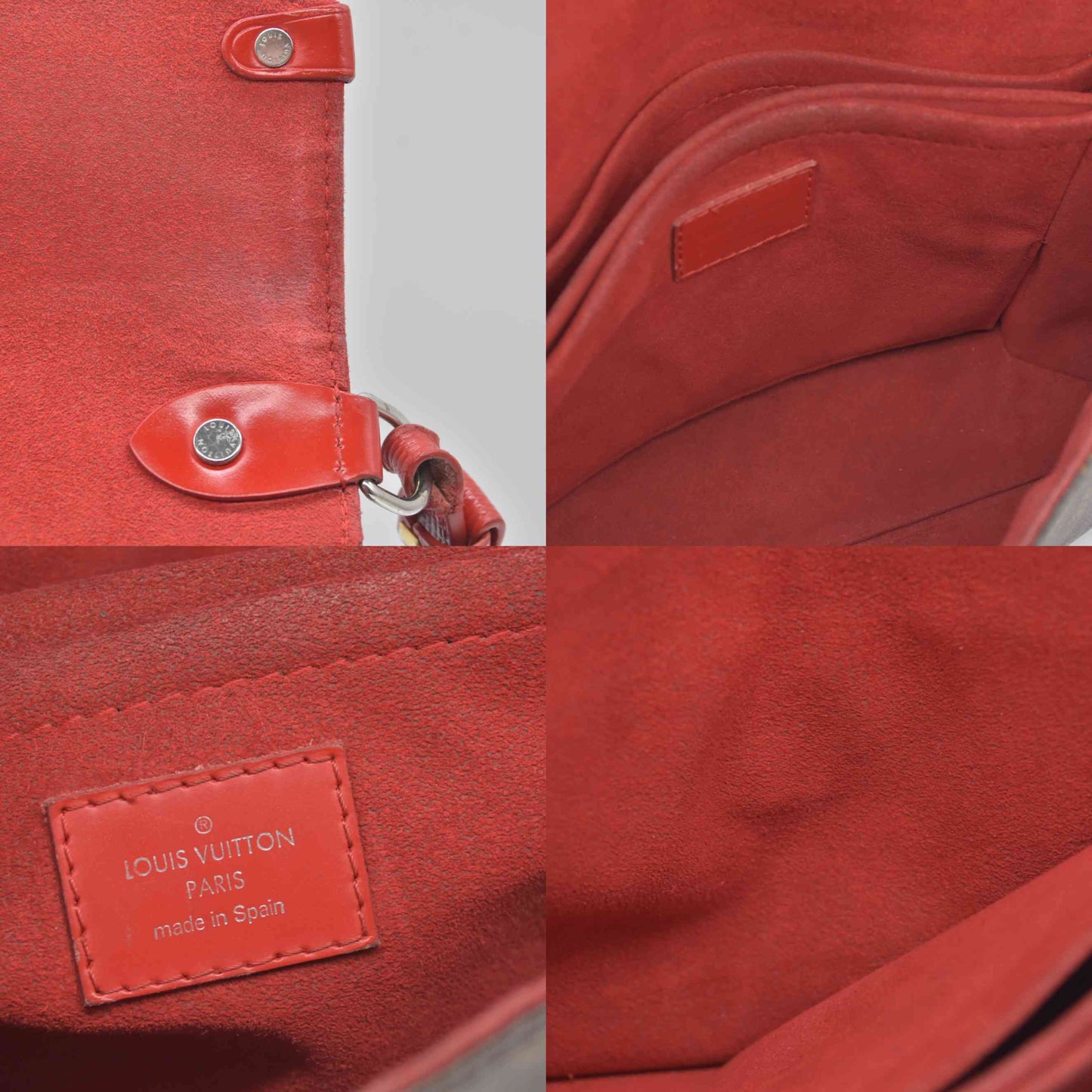 $1740 Louis Vuitton Monogram Epi Saint Michel Coquelicot CA2177 2017