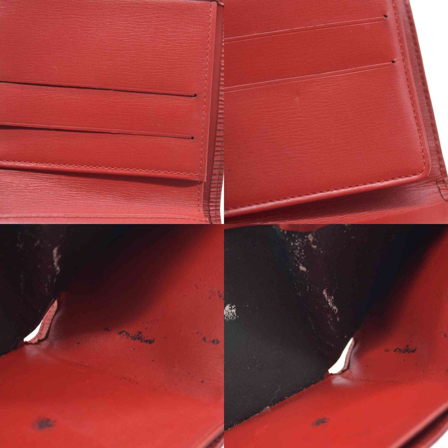 AUCTION $650 Louis Vuitton  Epi Elise Wallet Castillan Red