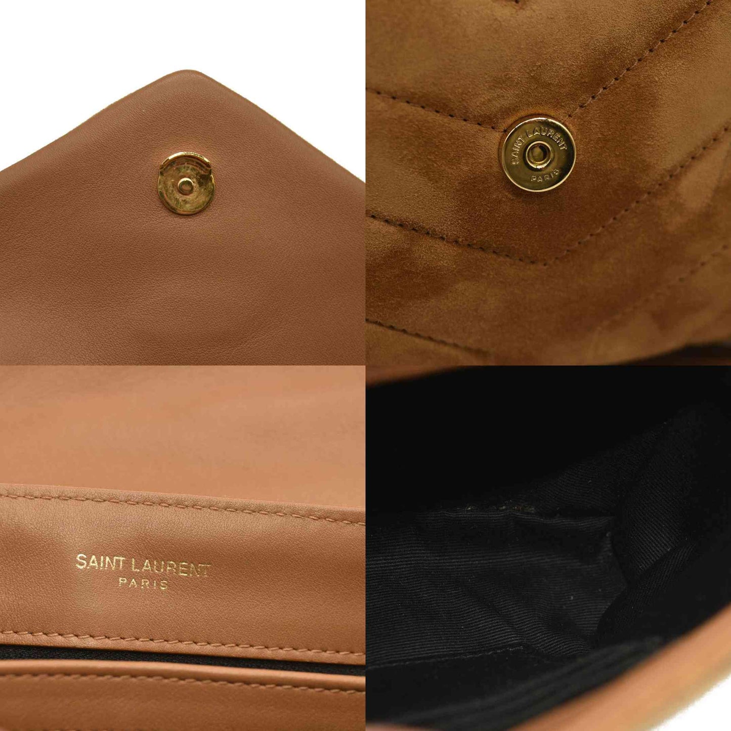 Saint Laurent  Suede Toy Loulou Shoulder Bag Cinnamon