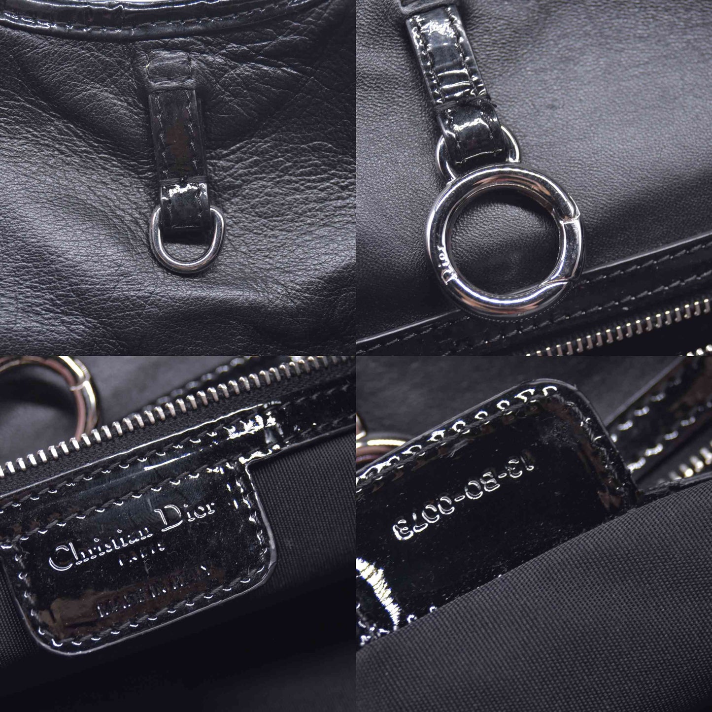 $1850 Christian Dior Patent Leather Croc-Embossed 61 Tote Vintage CONSIGNMENT