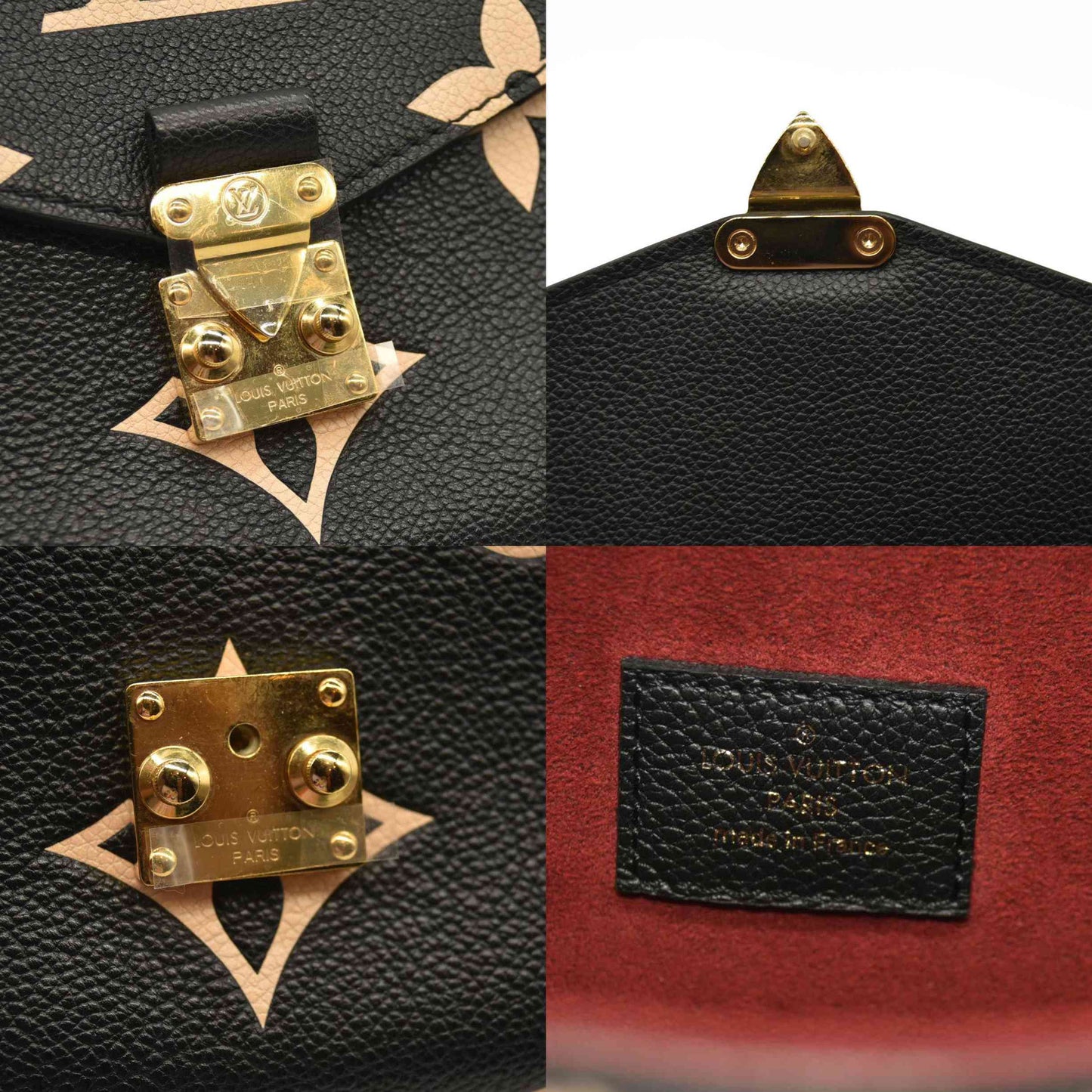 LOUIS VUITTON  Empreinte Monogram Giant Pochette Metis Black Beige