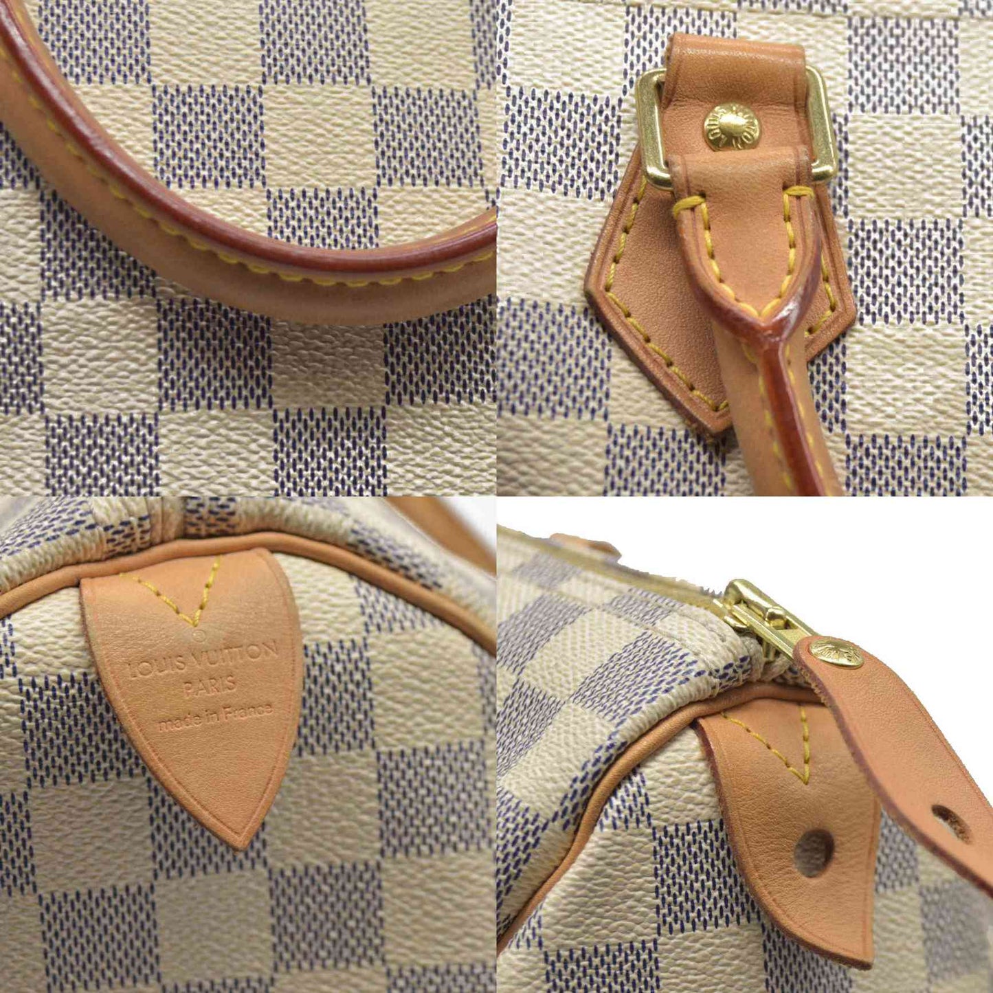 AUCTION $1550 Louis Vuitton Damier Azur Speedy 30 DU3028