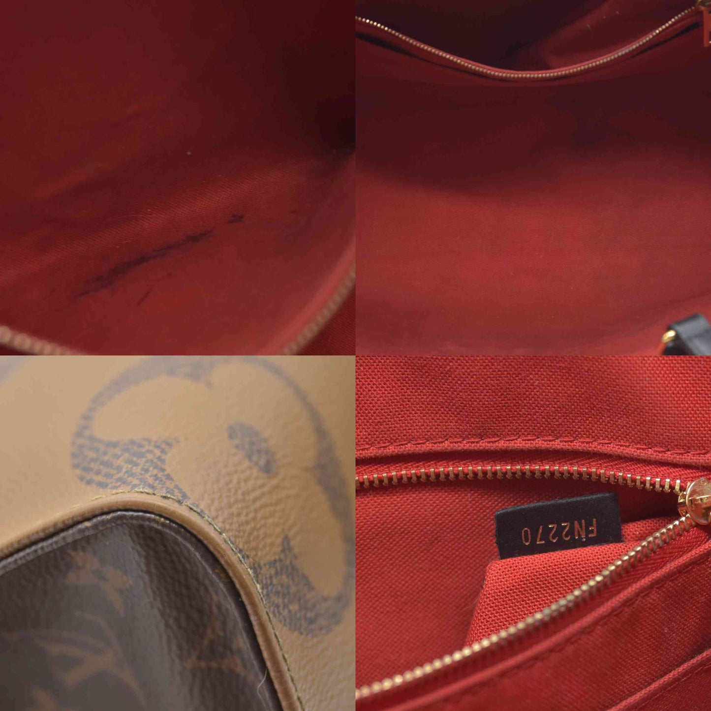 $3300 FN2270 2020 Louis Vuitton Reverse Monogram Giant Onthego MM