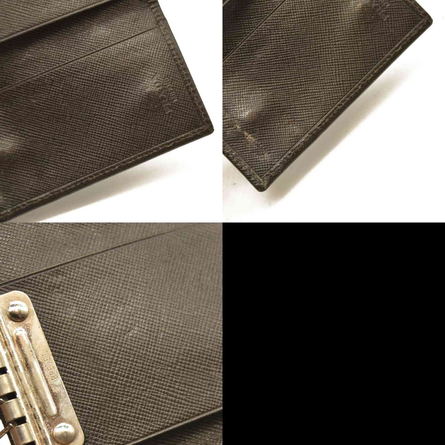 PRADA Saffiano Leather 6 Ring Key Case Brown