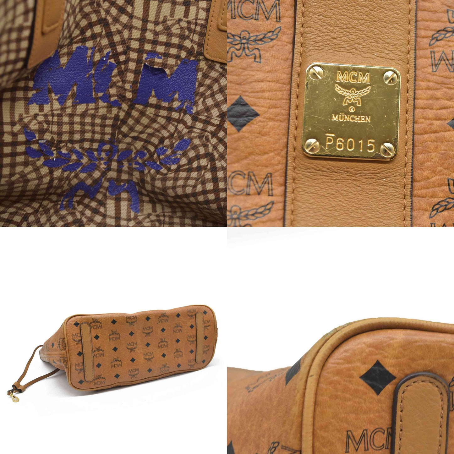 $770 MCM Tote Brown Cognac Liz Reversible Tote