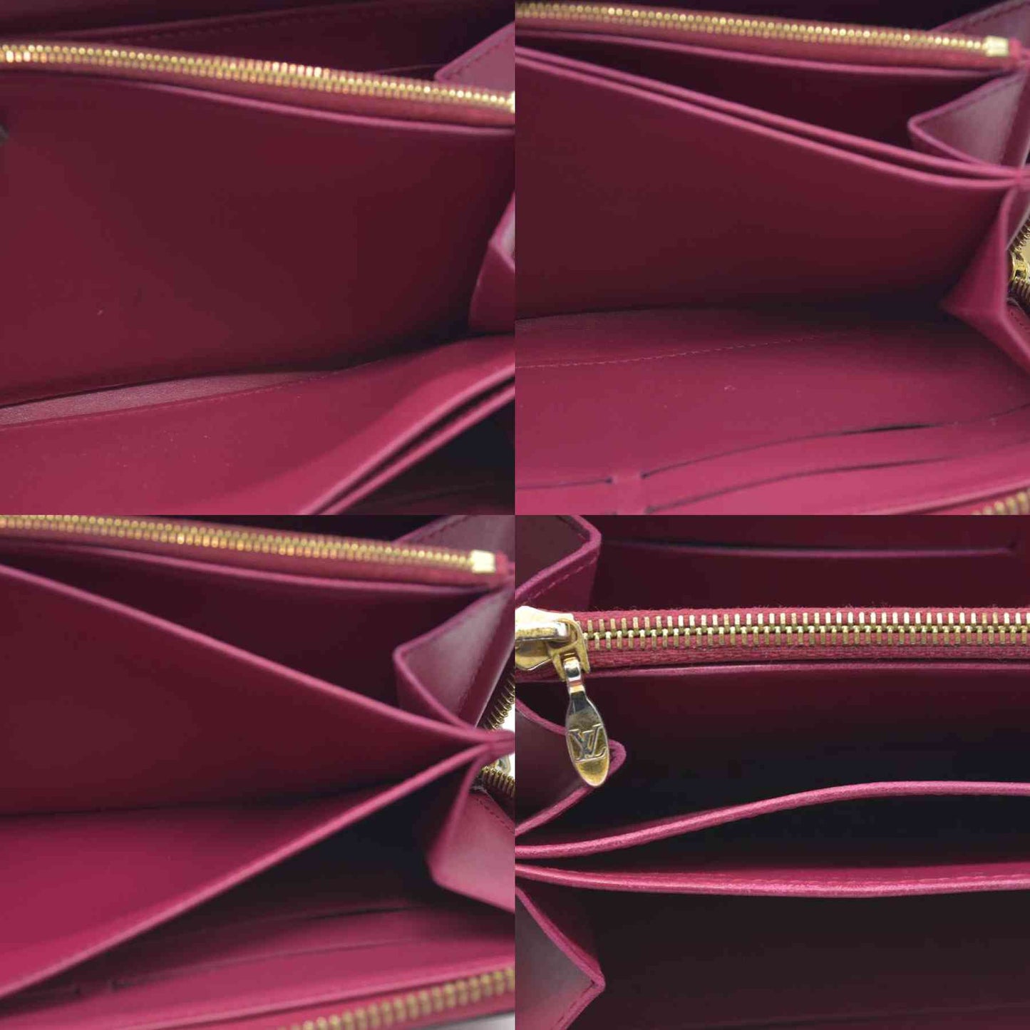 $840 Louis Vuitton Monogram Vernis Zippy Zip Around Long Wallet CA0123