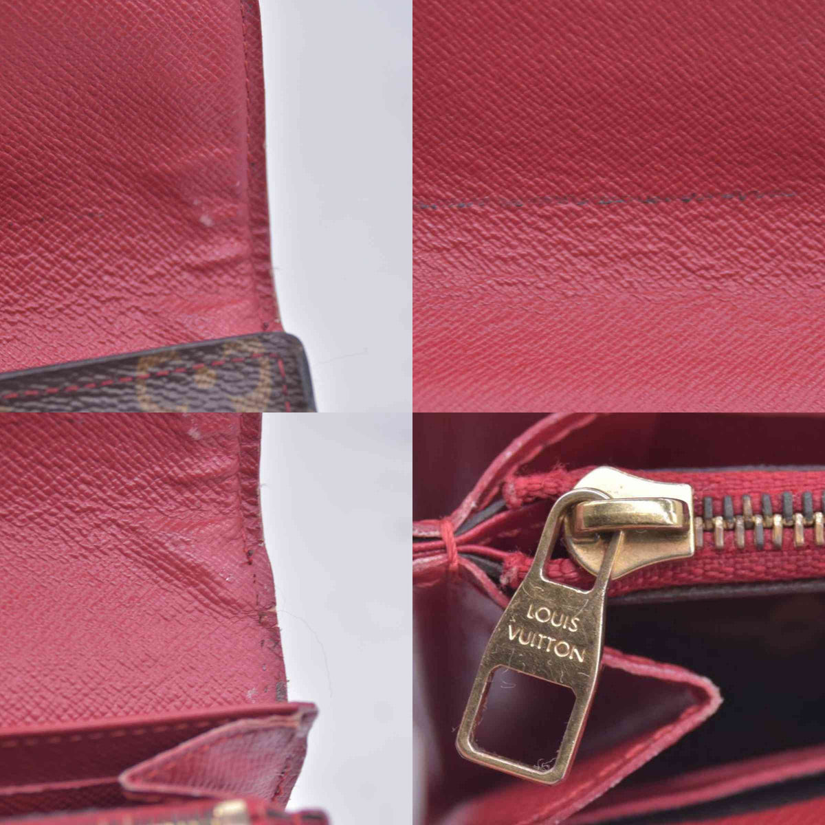 $825 2015 Louis Vuitton Monogram Sarah Retiro Wallet Cherry MI4185 CONSIGNMENT 10020905