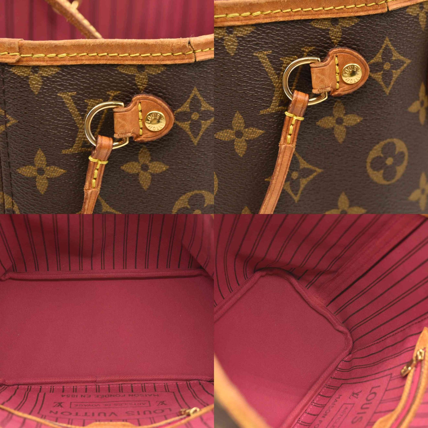 Louis Vuitton  Monogram Neverfull PM Fuchsia AR3166