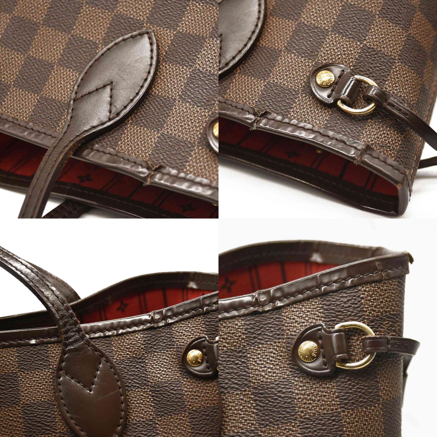 USED LOUIS VUITTON Damier Ebene Neverfull PM MB1161