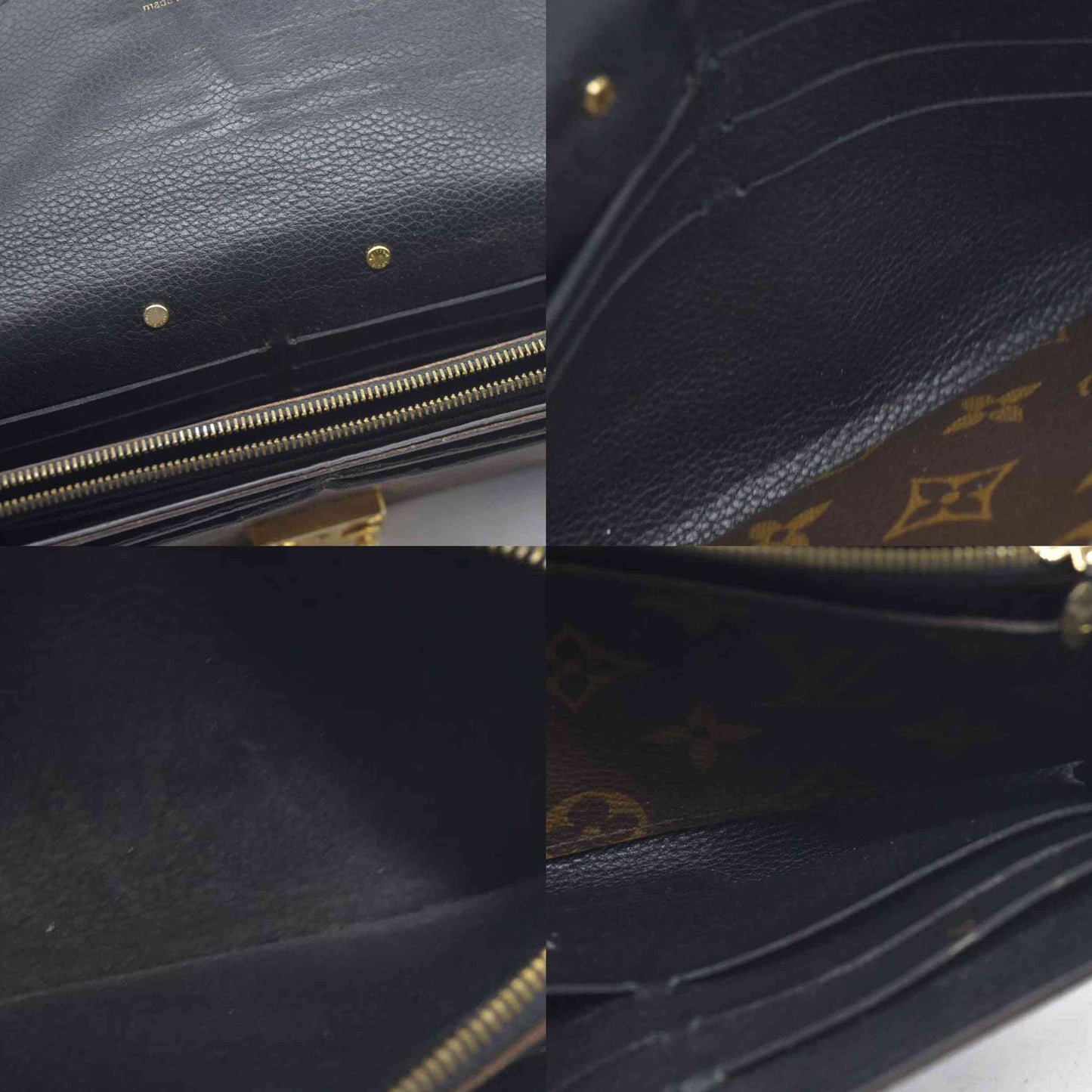 $1140 Louis Vuitton  Monogram Pallas Wallet Black