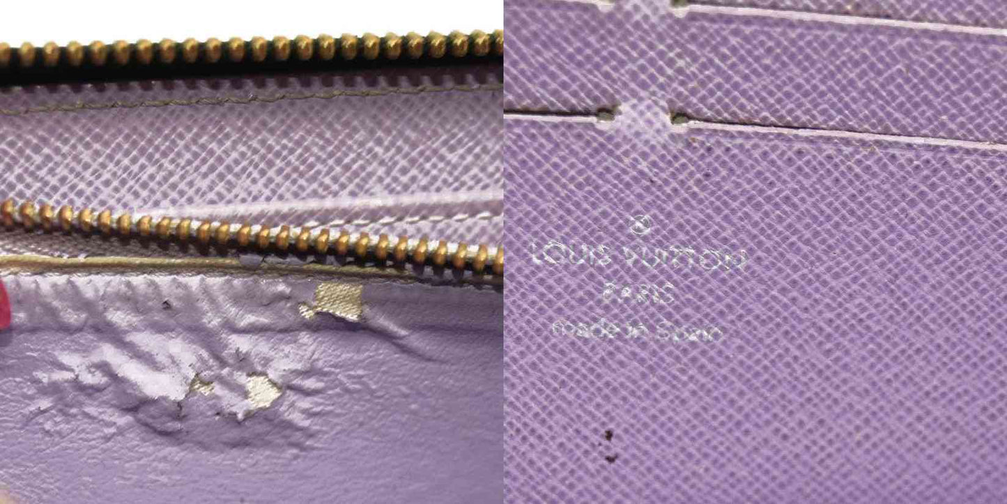 Louis Vuitton  Monogram Murakami Zippy Wallet Black Violet CA1162