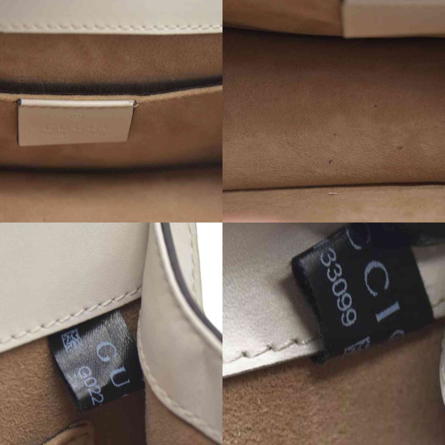 $2,590 Gucci Calfskin Small Sylvie Shoulder Bag Off White