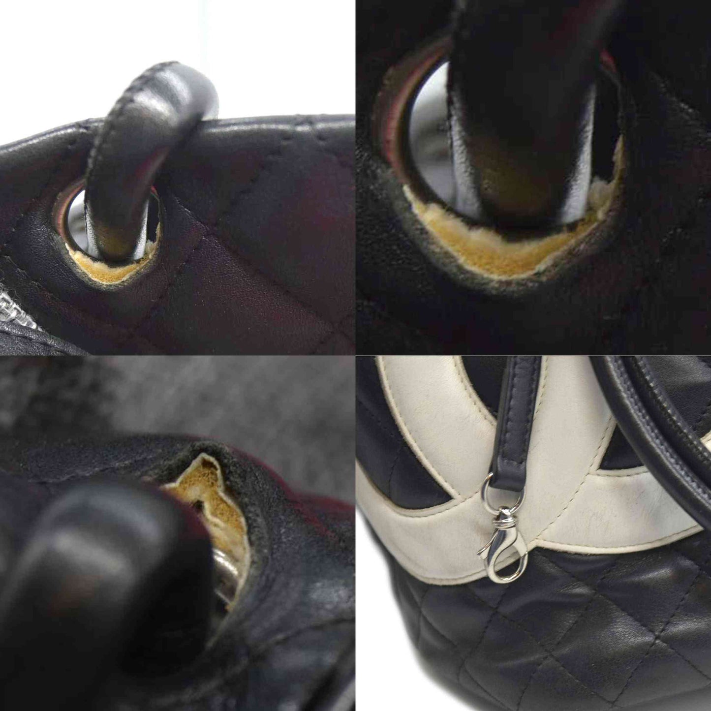 $2250 Chanel Tote Bag Cambon Line Black Lamb Skin 2870059