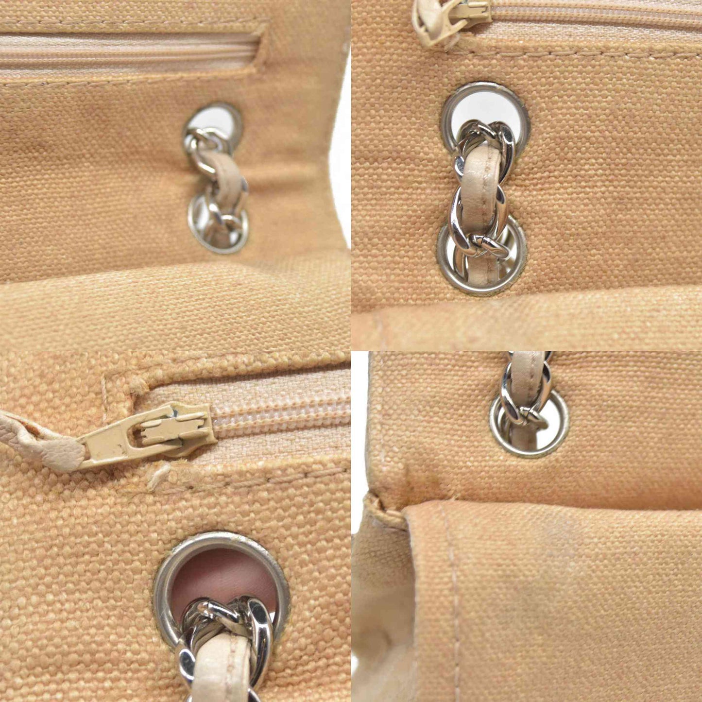 $2900 CHANEL 2006-2008 Medium Classic Lambskin Trimmed Canvas Line Double Flap shoulder bag