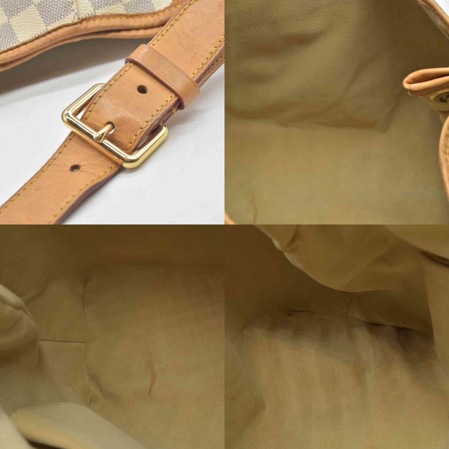 $1800 2008 Louis Vuitton Galliera PM Damier Azur MI4038