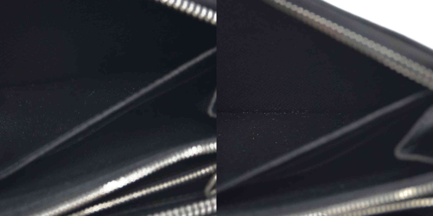 Louis Vuitton Epi Portefeiulle Clemence Zip Around Long Wallet Black UB2280