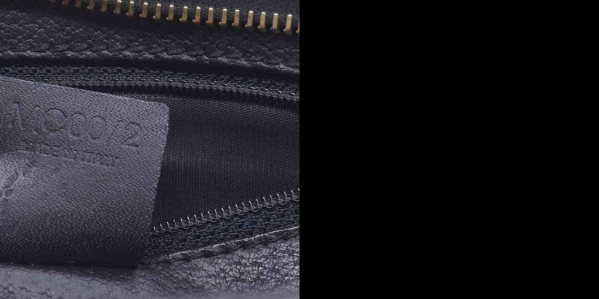 $650 CELINE Macadam Canvas Outer Pocket Clutch Pouch Black Brown CONSIGNMENT 10021194