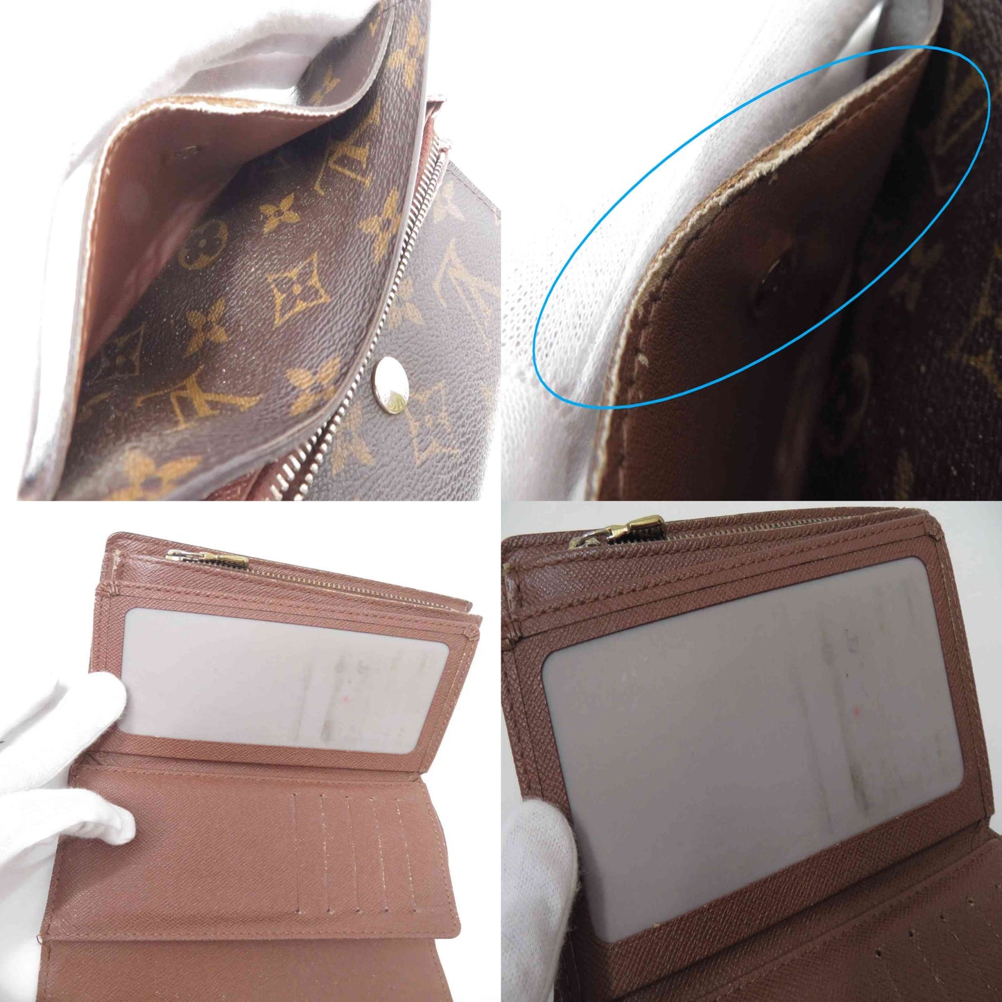 $610 2008 LOUIS VUITTON Monogram Alexandra Wallet CA4068