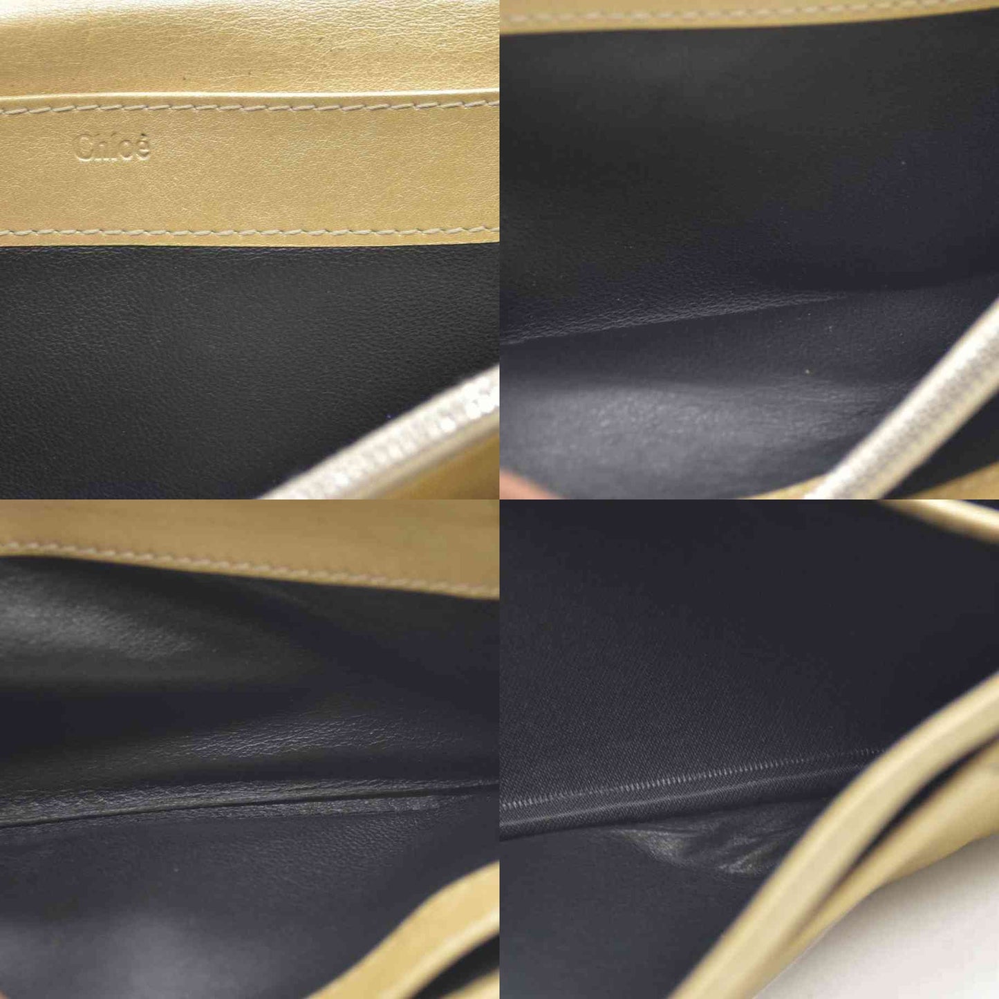 Chloe Paddington Leather Long Bifold Wallet Gold