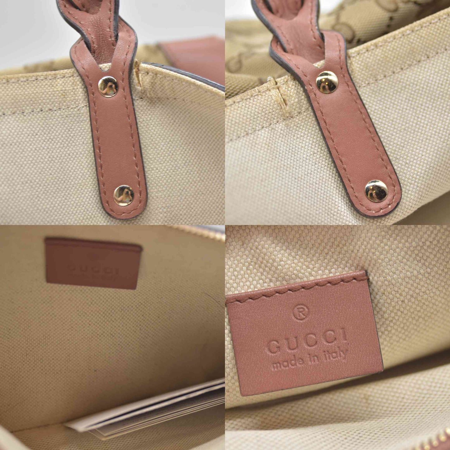 Gucci Medium Craft Tote Beige Pink