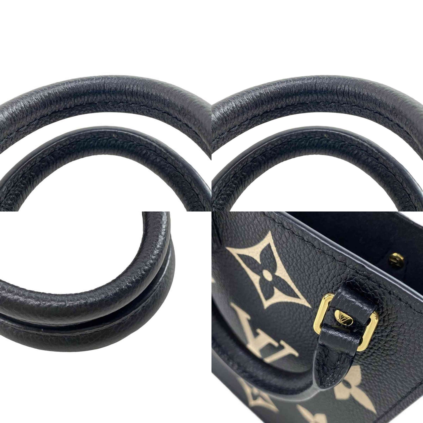 Louis Vuitton  Empreinte Monogram Giant Petit Sac Plat Black Beige RFID