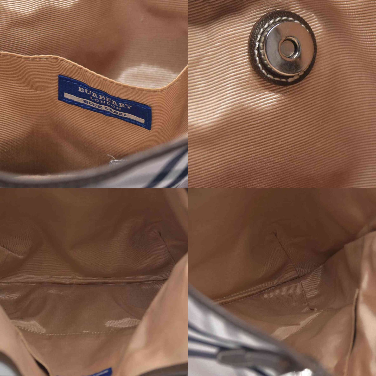 BURBERRY Nova Check Blue Label Shoulder Bag Nylon Pink