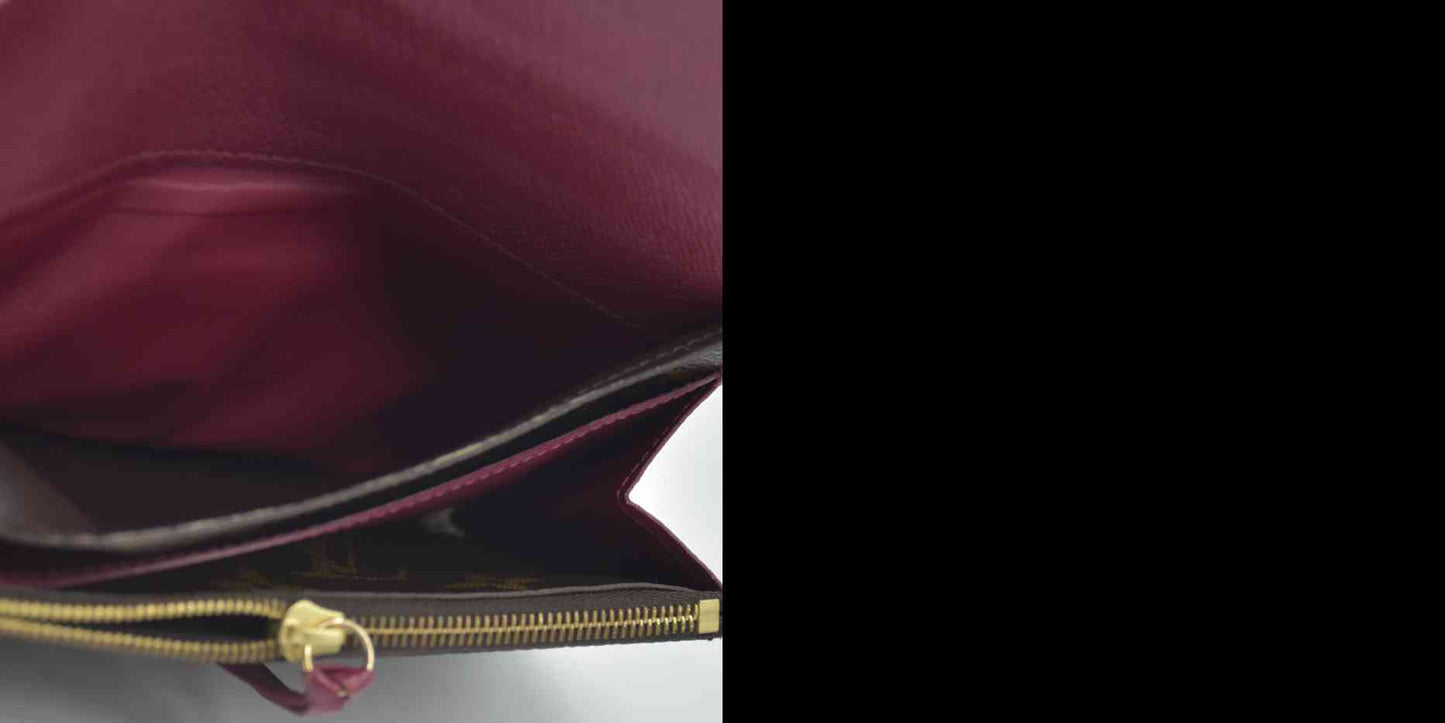 Louis Vuitton Monogram Emilie Wallet Fuchsia TA0196