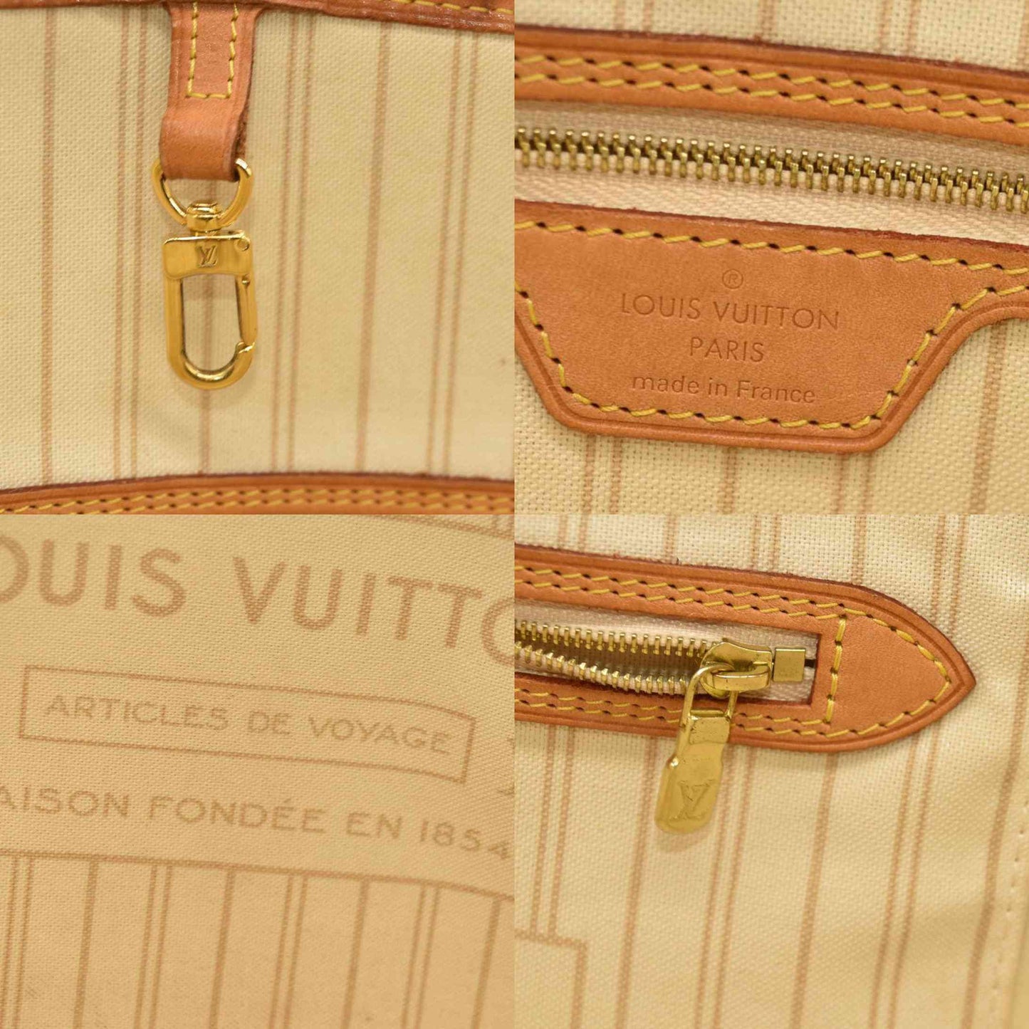 Louis Vuitton Damier Azur Neverfull MM with Pouch AR2149