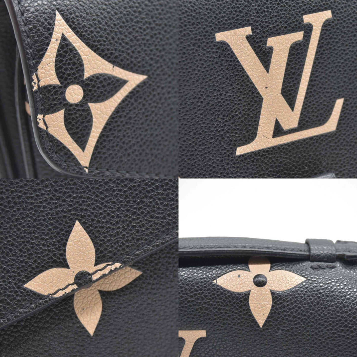 $3300 Louis Vuitton BiColor Pochette Metis Black Cream