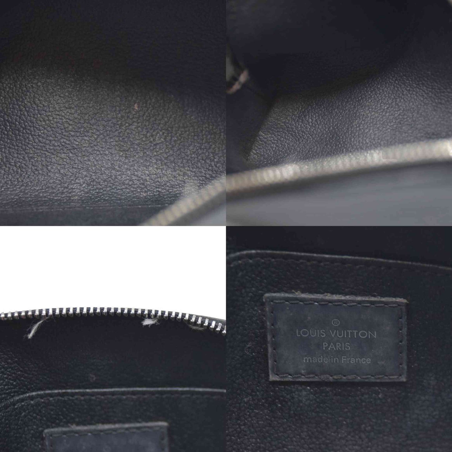 AUCTION $600 Louis Vuitton Epi Pochette Cosmetics Leather Pouch Black