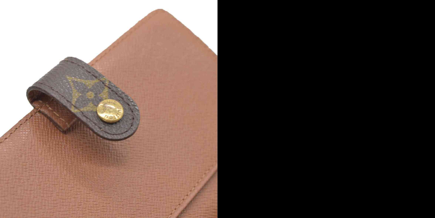 $505 Louis Vuitton Monogram Agenda PM Notebook Cover Brown CA1908