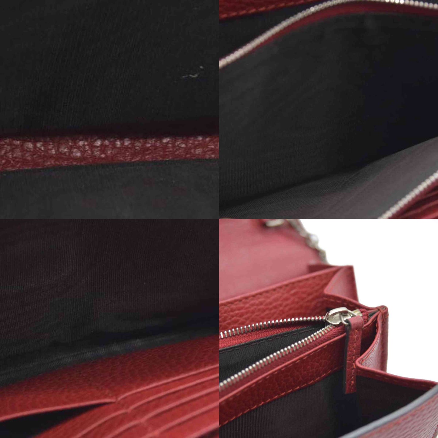 $1800 Gucci Leather Dionysus Wallet On Chain Mini Red Leather