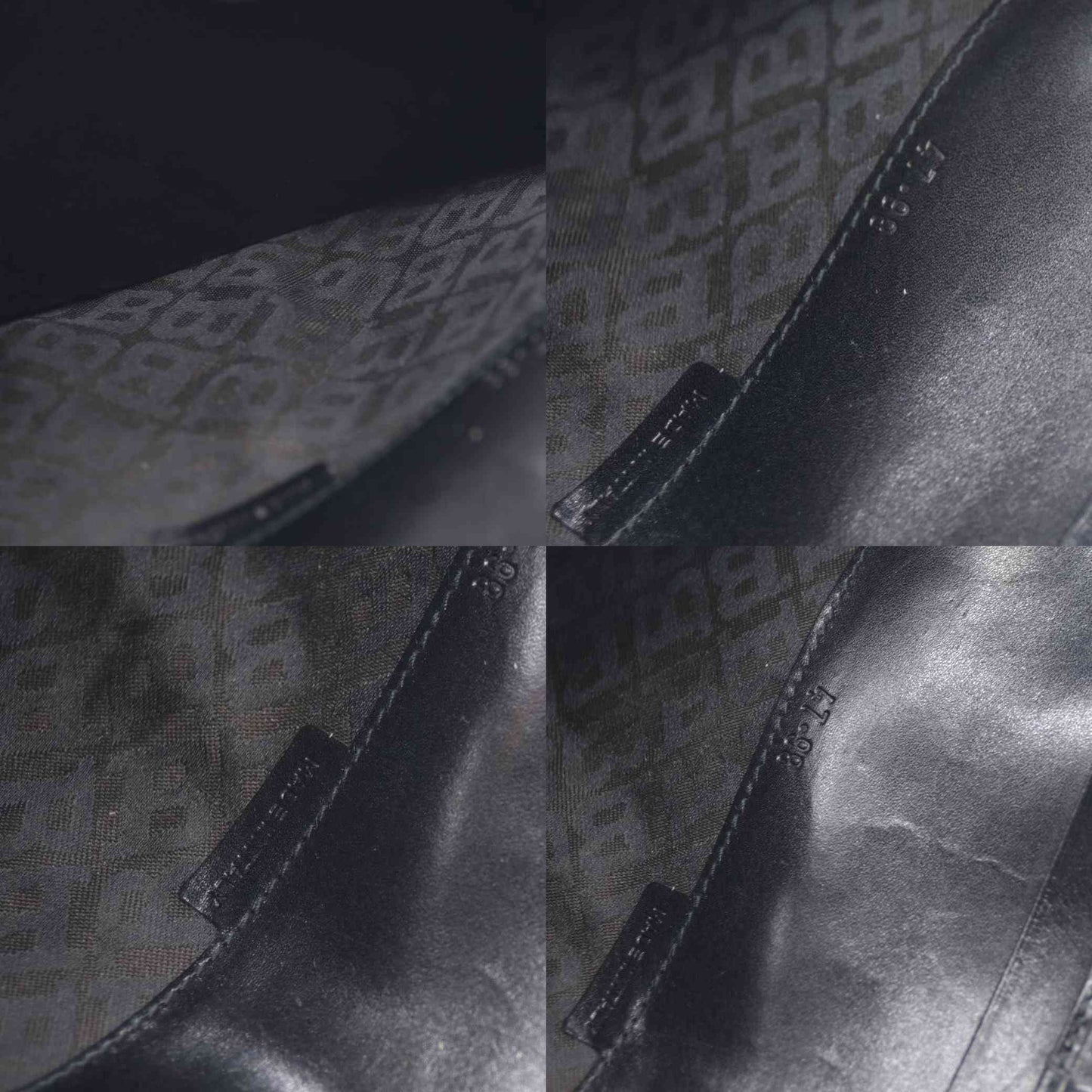 BALLY BB Logo Leather Long Bifold Wallet Black