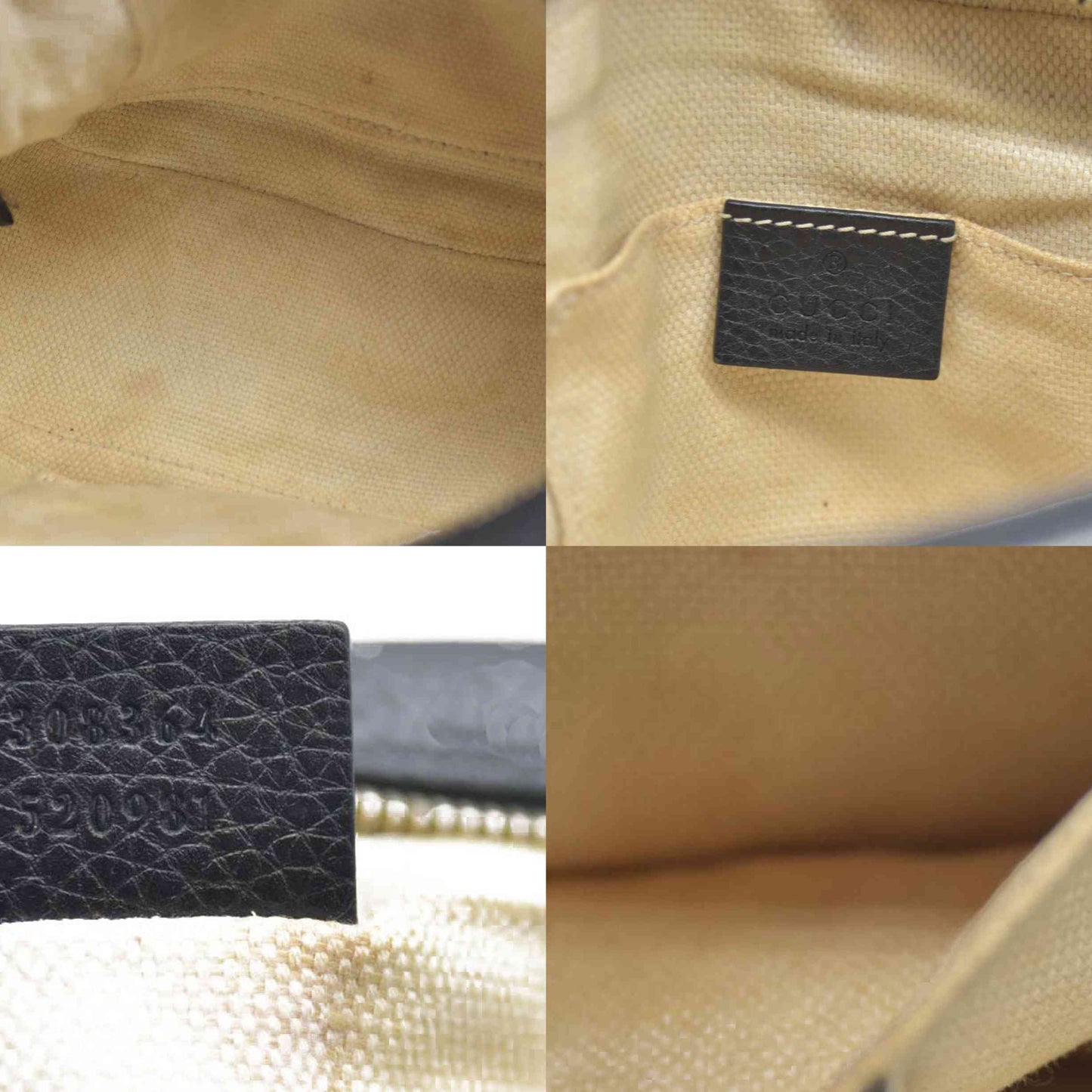 GUCCI Soho Shoulder Bag Black Leather