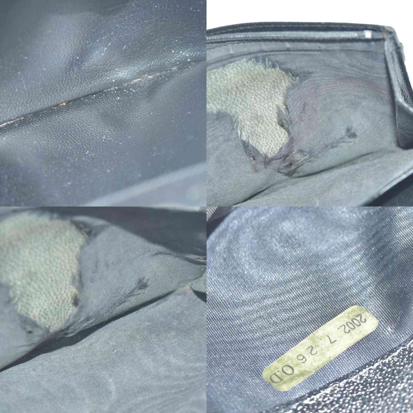 CHANEL CC Logo Leather Long Bifold Wallet Black