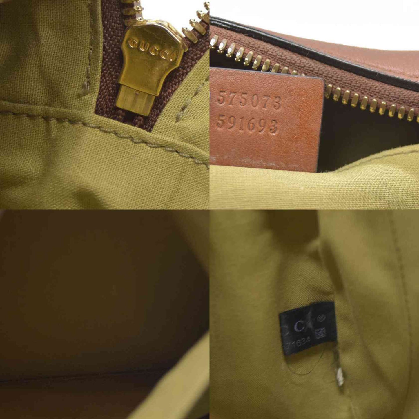 AUCTION $1450 Gucci  Vintage Canvas Web Shoulder Bag Sand Cuir