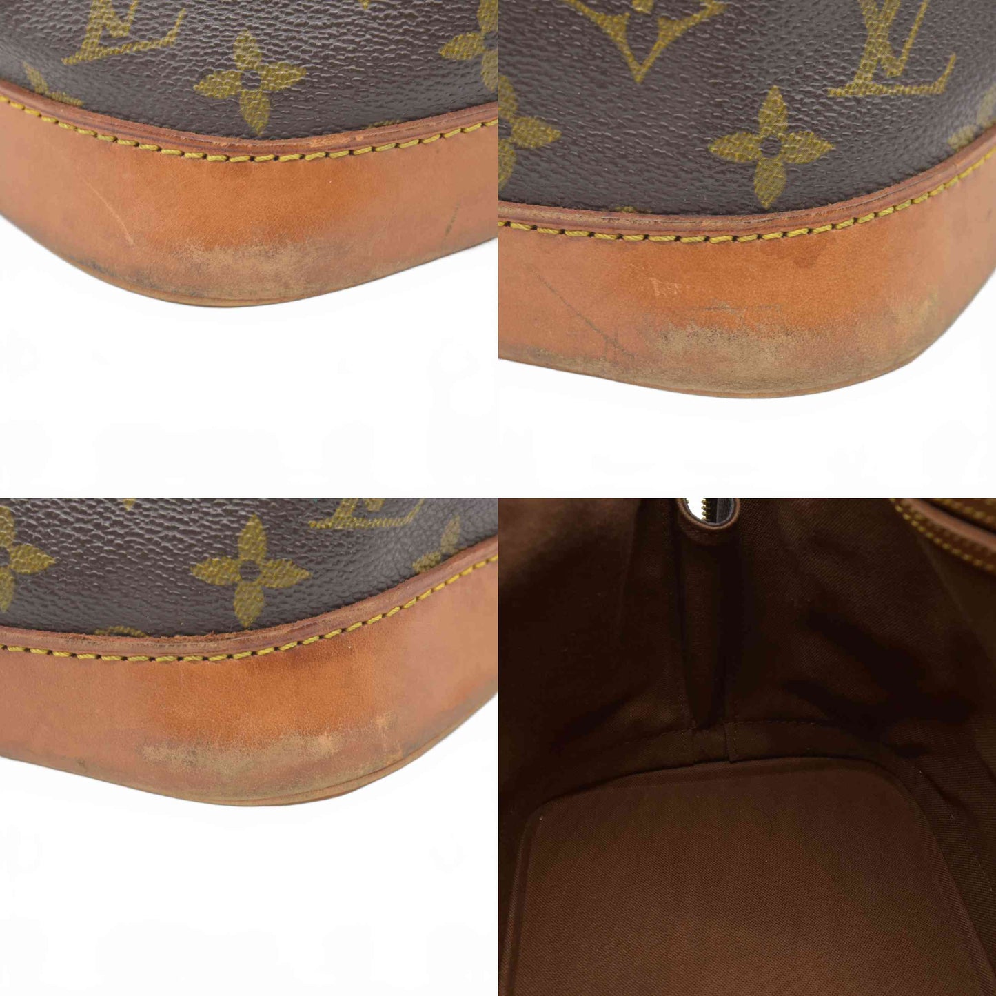 $2090 1993 Louis Vuitton Alma PM Brown Monogram VI1913