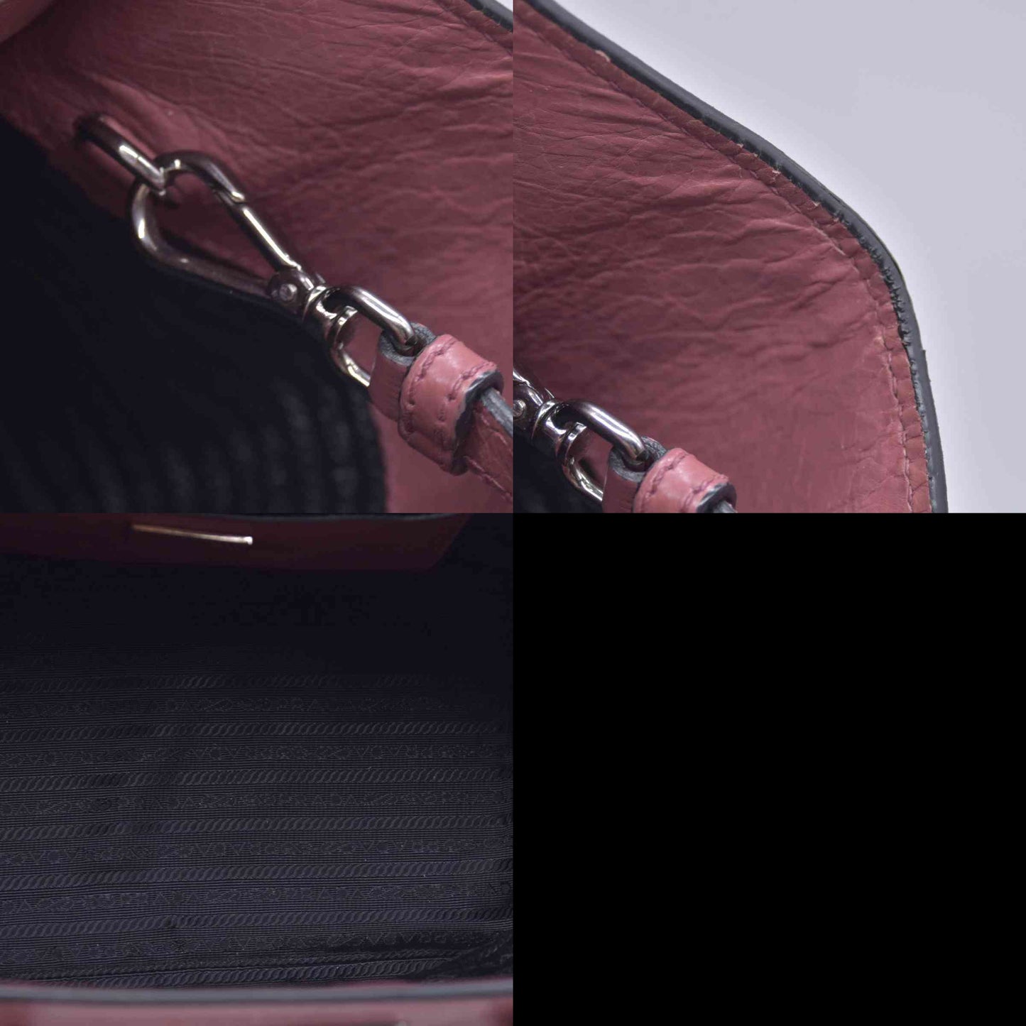$1595 Prada Vitello Daino Leather Sound Rosso CONSIGNMENT 10020764