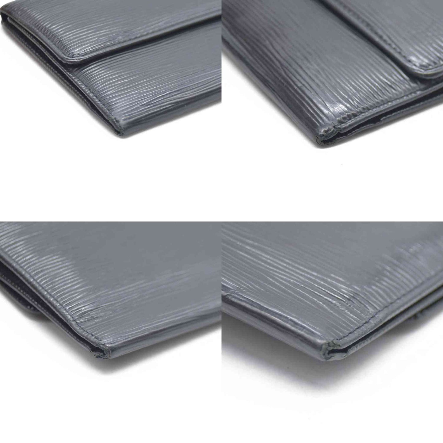 Salvatore Ferragamo Gancini Leather Coin Purse Wallet Black